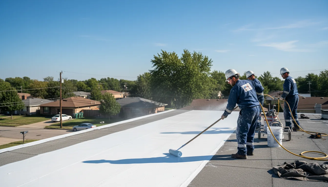 Commercial roof coating in Foreston, MN near me